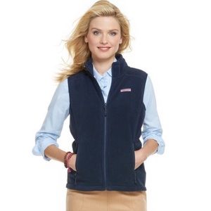 Vineyard Vines Navy Blue Fleece Vest Size Small